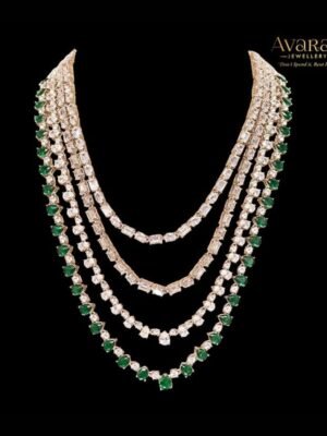 Eternal Elegance Emerald & Diamond Layered Necklace