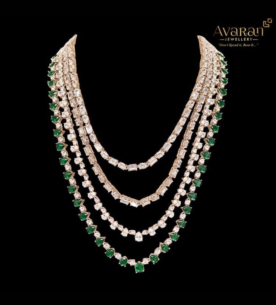 Eternal Elegance Emerald & Diamond Layered Necklace