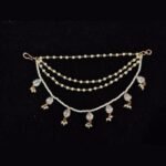 Pearl & Kundan Double-Layer Earchain