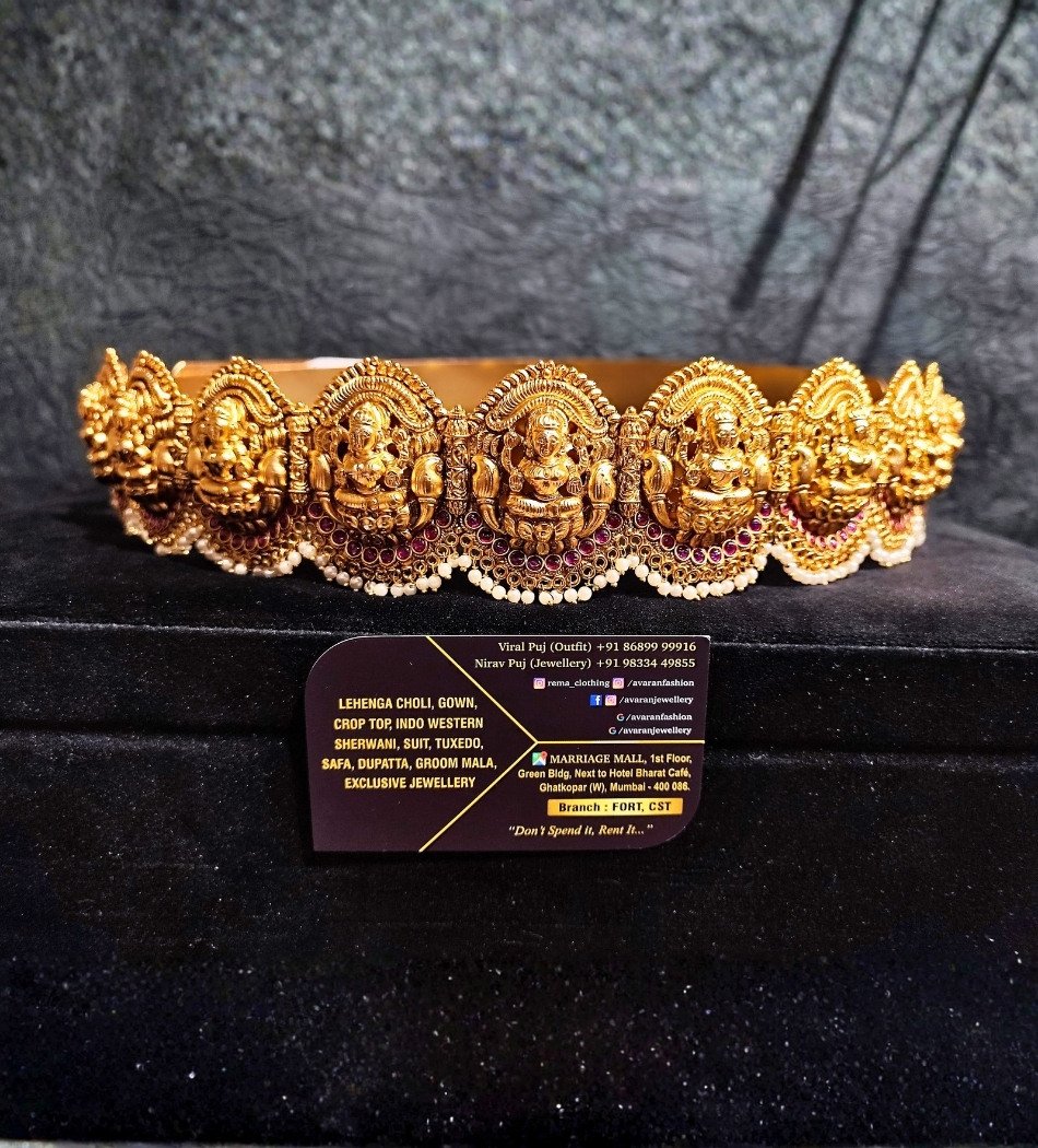 Antique Lakshmiji Waist Belt WB-15 - Avaran Antique Lakshmiji Waist Belt - Image 1