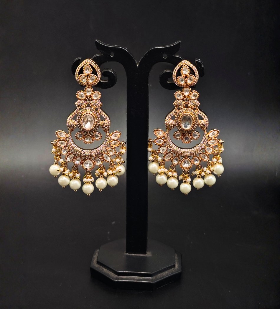 Classic Royal Polki Style Earring ER-345 Classic Royal Polki Style Earring - Image 1