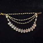 Pearl CZ Leaf-Style Bridal Ear Chain