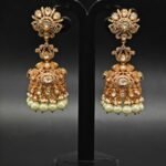 Royal Polki Jhumka Pearl Drop Earring