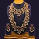 South Indian Kemp & Emerald Stone Bridal Set
