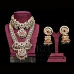 Trendy Mint & Ruby Rajwadi Bridal Set