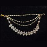 Elegant Layer Pearl & Diamond Teardrop Earchain