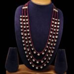 Groom's Maroon Kundan Layered Necklace - Royal Wedding Mala