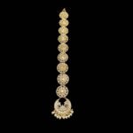 Kundan Floral Hair Chain with Pearl Drops